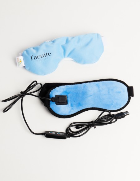 Antifaz Hidrocalor + modelo enchufable USB, ideal para viajar